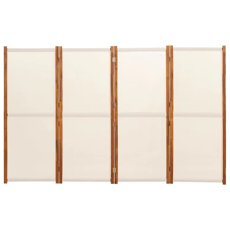 Kambario pertvara, 4 dalių, kreminės baltos spalvos, 280x180cm