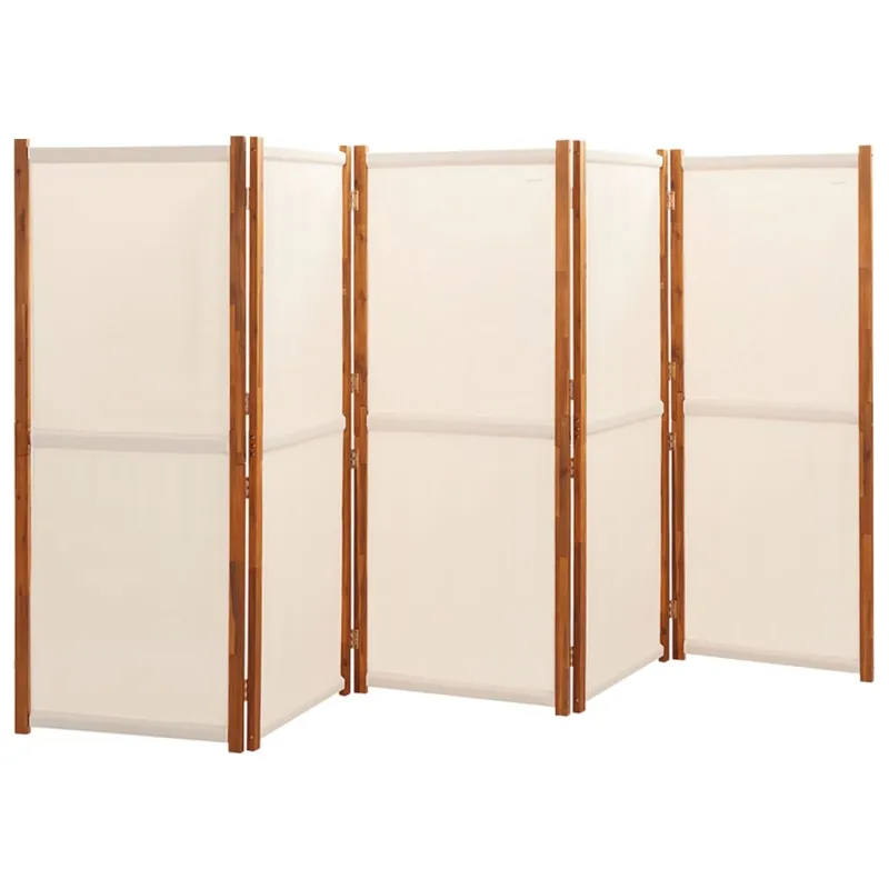Kambario pertvara, 5 dalių, kreminės baltos spalvos, 350x180cm