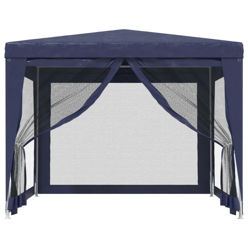 Proginė palapinė su 4 tinklinėmis sienomis, mėlyna, 3x3m, HDPE