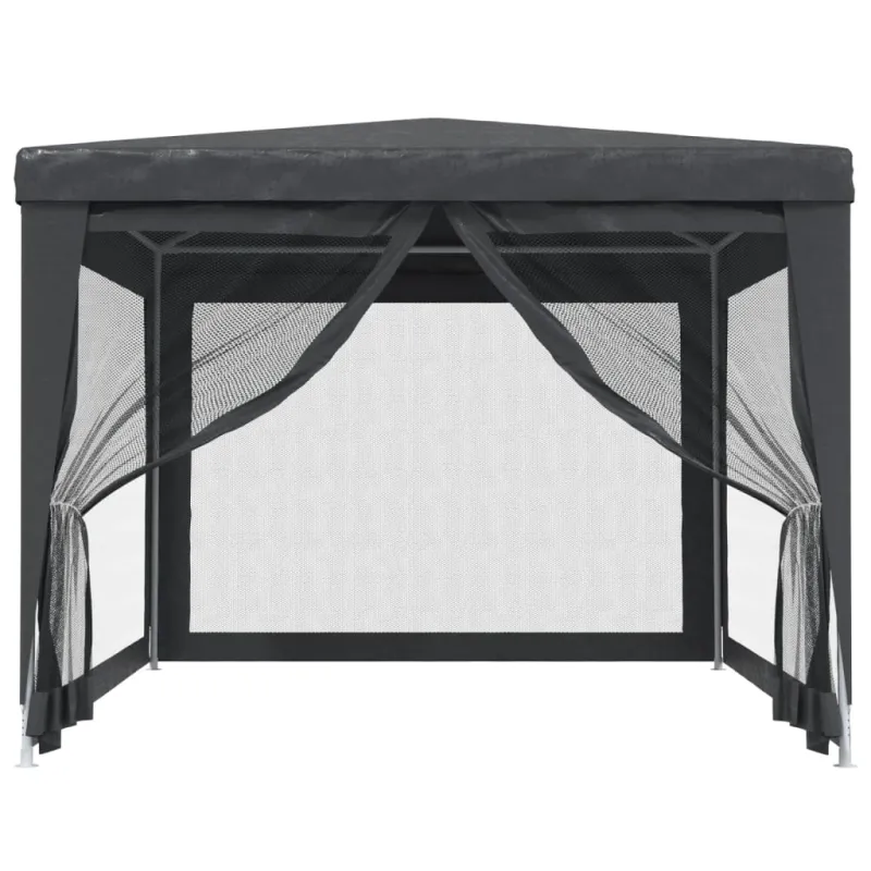 Proginė palapinė su 4 sienomis, antracito, 3x4m, HDPE