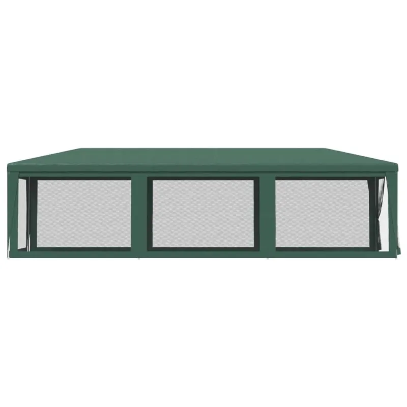 Proginė palapinė su 8 tinklinėmis sienomis, žalia, 3x9m, HDPE
