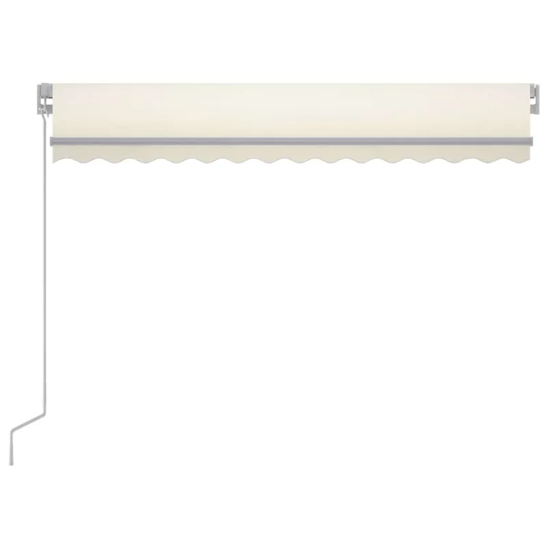 Rankiniu būdu ištraukiama markizė su LED, kreminė, 300x250cm