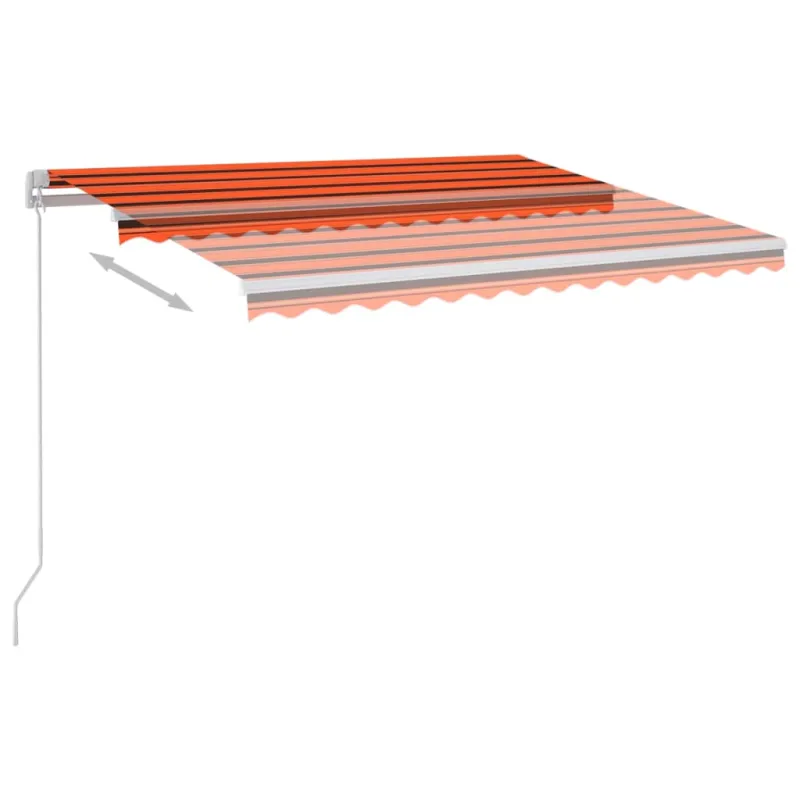 Rankiniu būdu ištraukiama markizė, oranžinė ir ruda, 300x250cm