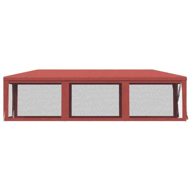 Proginė palapinė su 8 tinklinėmis sienomis, raudona, 3x9m, HDPE