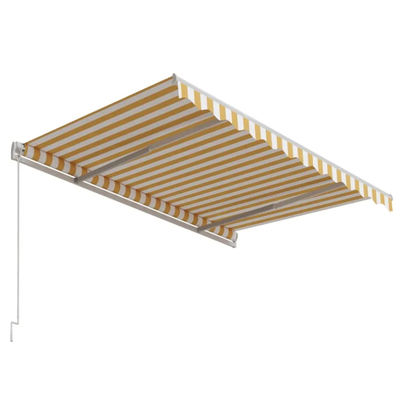 Automatinė ištraukiama markizė, geltona ir balta, 300x250cm