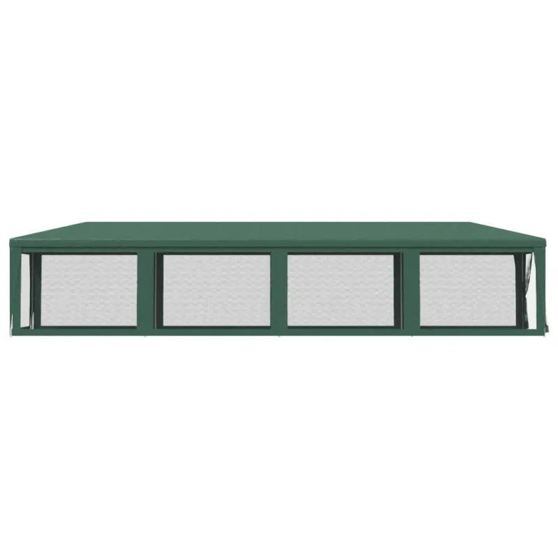 Proginė palapinė su 10 tinklinių sienų, žalia, 3x12m, HDPE
