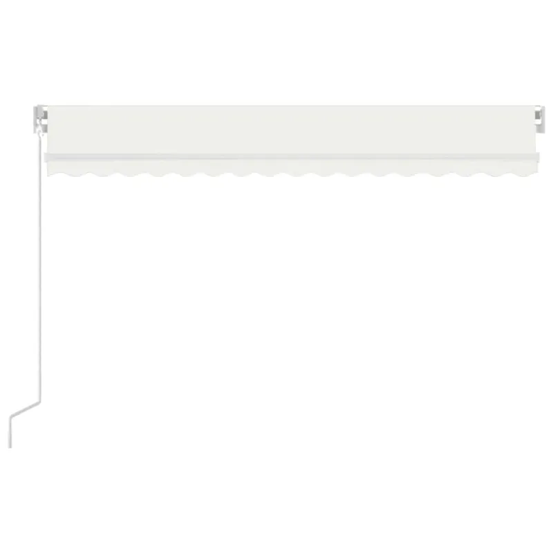 Rankiniu būdu ištraukiama markizė su LED, kreminė, 400x300cm