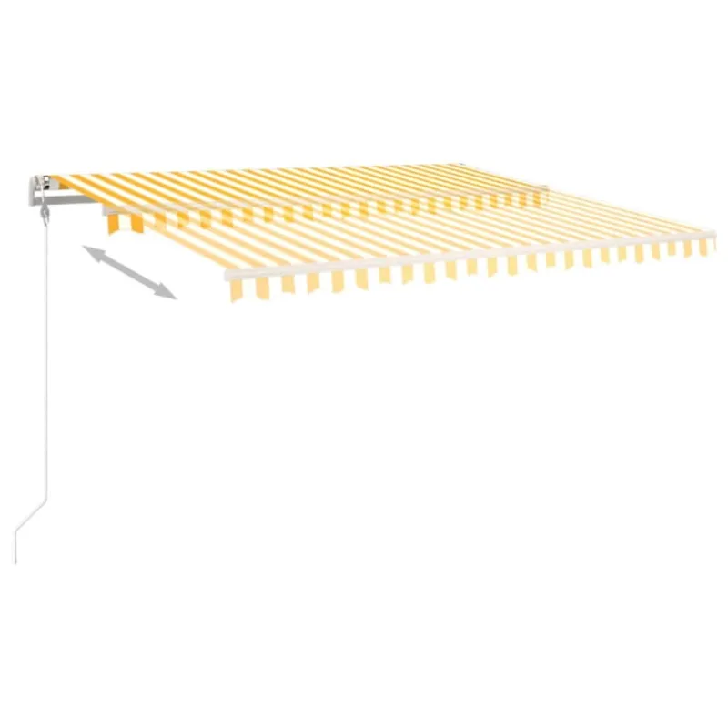 Automatinė ištraukiama markizė, geltona ir balta, 450x300cm