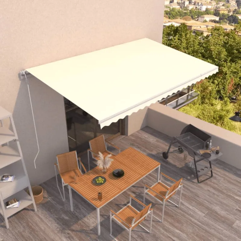 Automatinė ištraukiama markizė, kreminės spalvos, 500x300cm