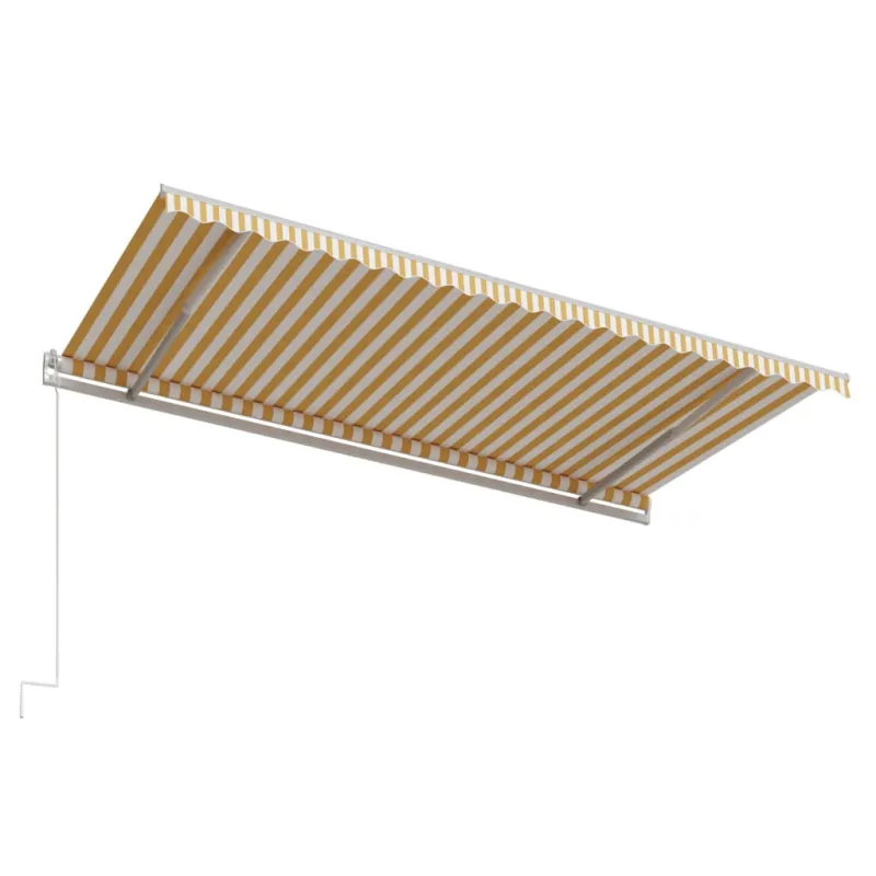 Automatinė ištraukiama markizė, geltona ir balta, 500x300cm