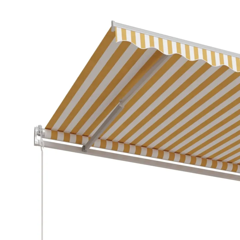 Automatinė ištraukiama markizė, geltona/balta, 400x350cm