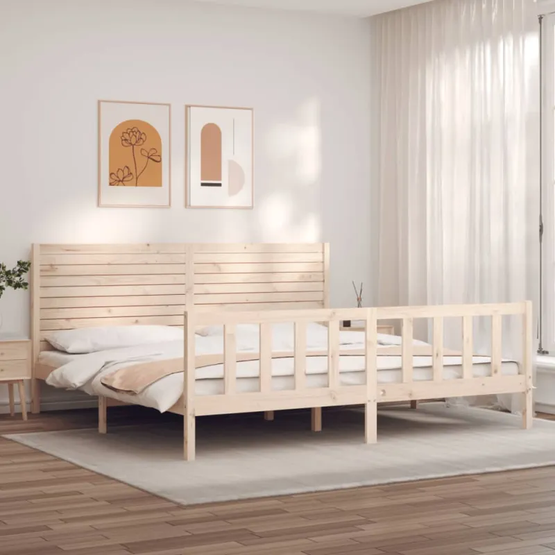 Lovos rėmas su galvūgaliu, medienos masyvas, itin didelis