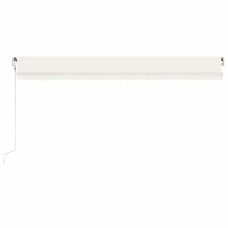 Automatinė markizė su LED/vėjo jutikliu, kreminė, 500x350cm