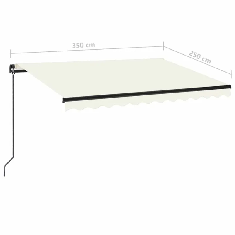 Rankiniu būdu ištraukiama markizė, kreminės spalvos, 350x250cm