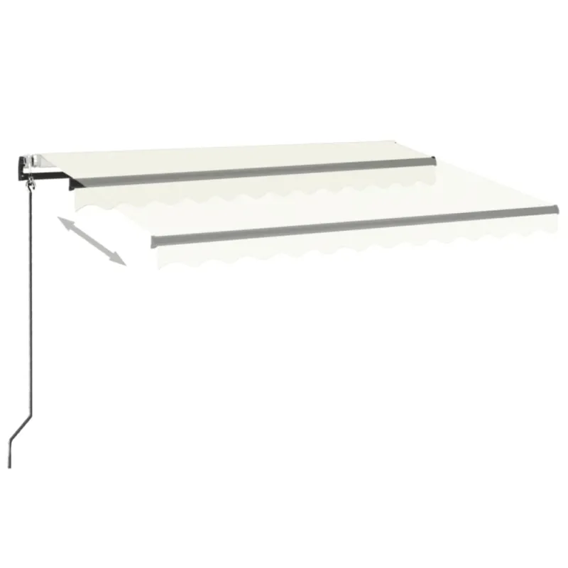 Automatinė markizė su LED/vėjo jutikliu, kreminė, 350x250cm