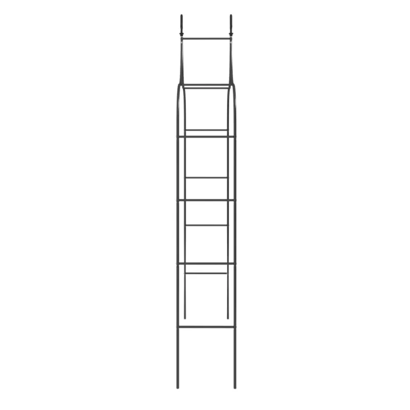 Sodo arkos, 2vnt., juodos spalvos, 120x38x260cm, plienas