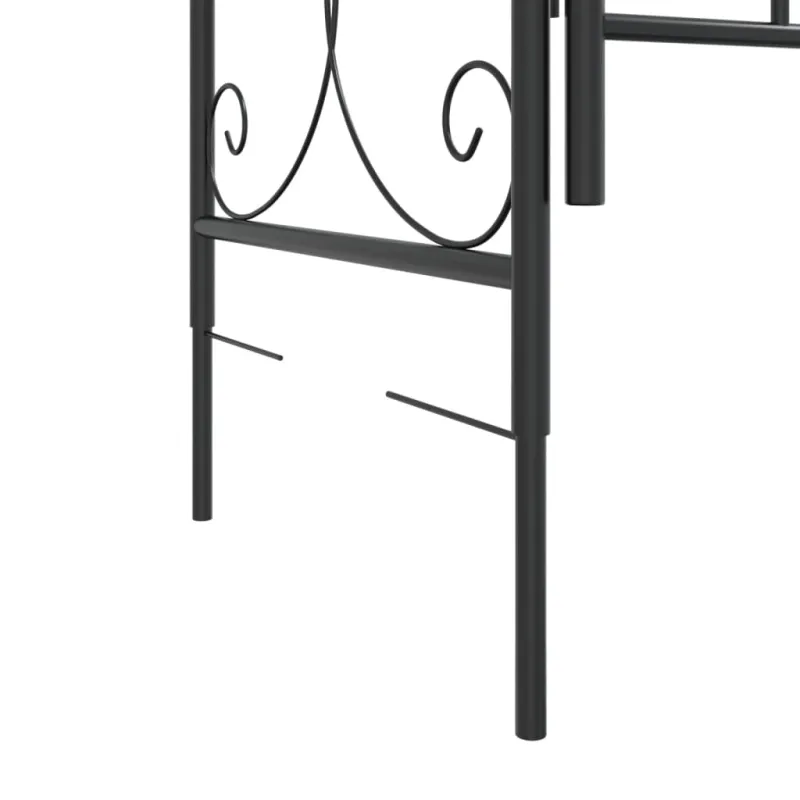 Sodo arka su varteliais, juodos spalvos, 108x45x235cm, plienas