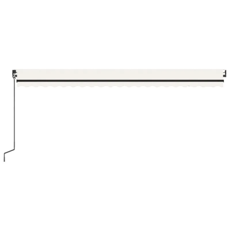 Automatinė markizė su LED/vėjo jutikliu, kreminė, 500x300cm