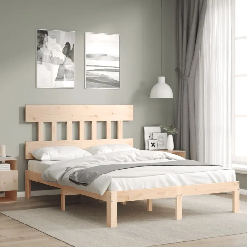 Lovos rėmas be čiužinio, 140x200cm, pušies medienos masyvas