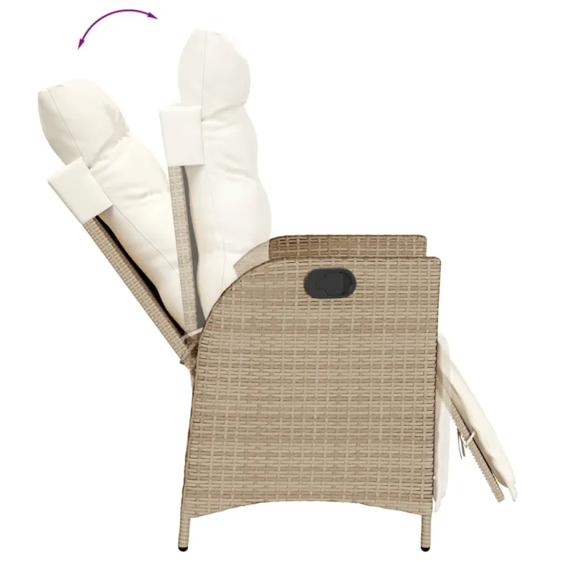 Sodo komplekti, 5 osaa, pehmusteet, hiekka, polyrattani