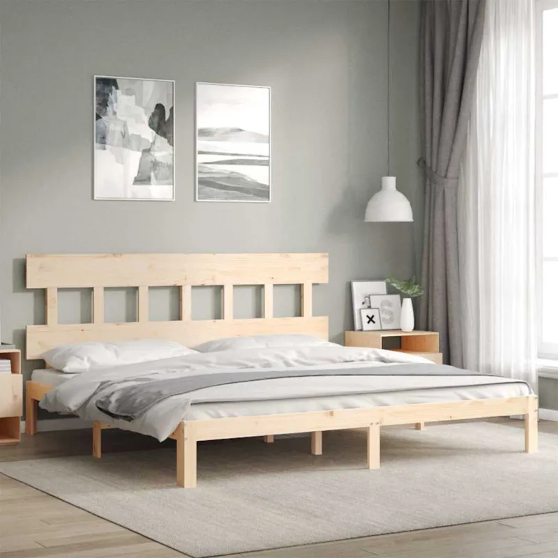 Lovos rėmas be čiužinio, 200x200cm, pušies medienos masyvas