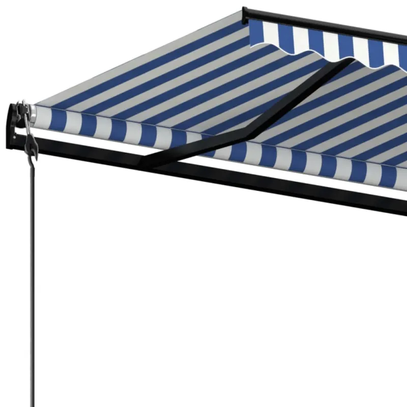 Automatinė ištraukiama markizė, mėlyna ir balta, 450x350cm