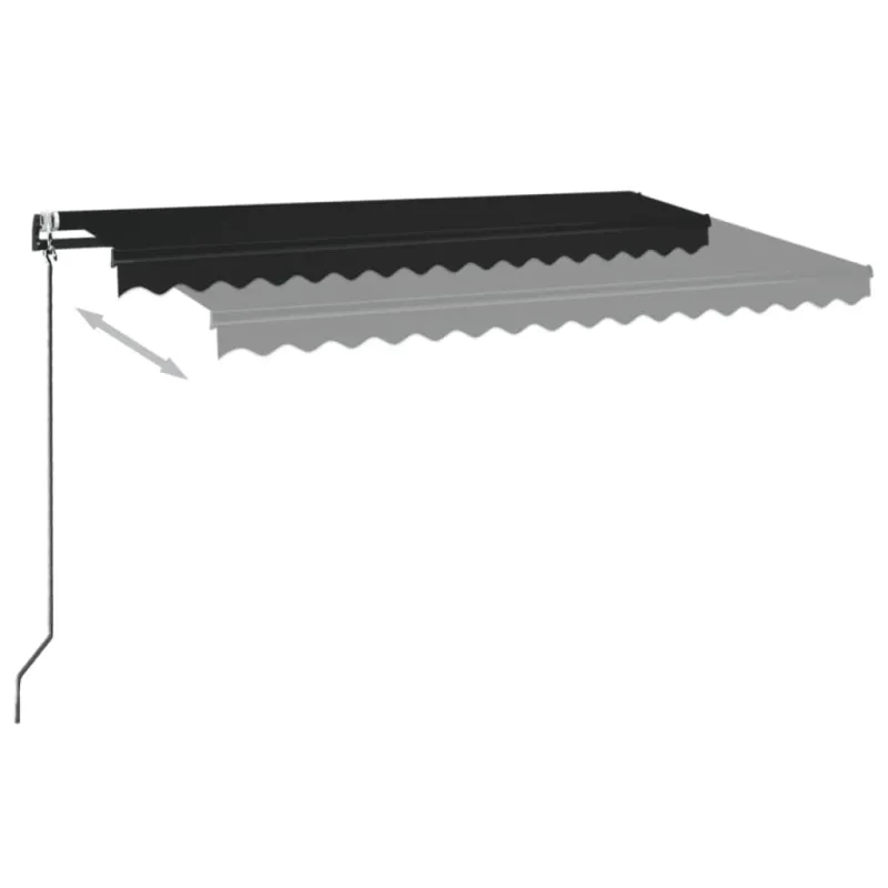 Automatinė ištraukiama markizė, antracito spalvos, 450x350cm