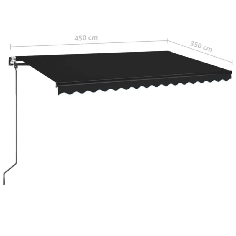 Automatinė ištraukiama markizė, antracito spalvos, 450x350cm