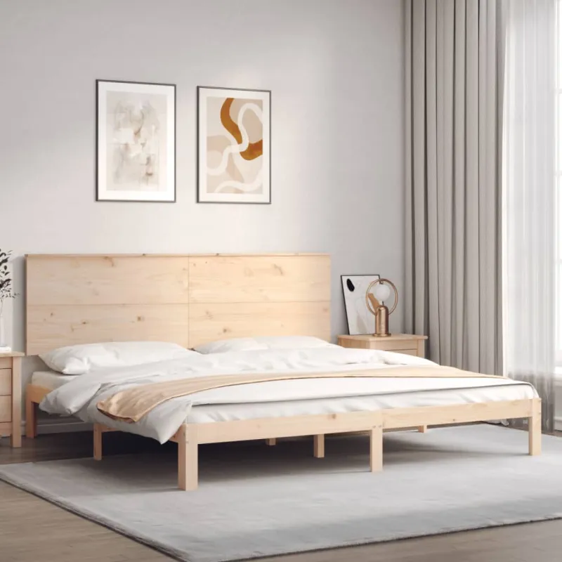 Lovos rėmas be čiužinio, 200x200cm, pušies medienos masyvas