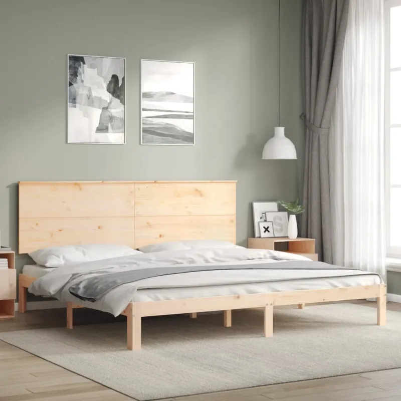 Lovos rėmas be čiužinio, 200x200cm, pušies medienos masyvas