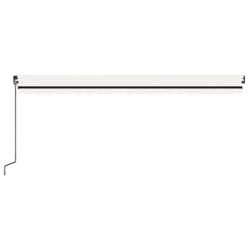 Automatinė markizė su LED/vėjo jutikliu, kreminė, 500x350cm