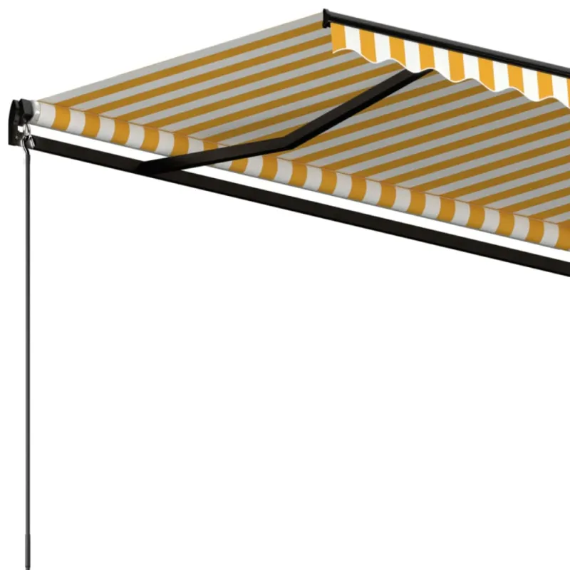 Rankiniu būdu ištraukiama markizė, geltona ir balta, 600x350cm