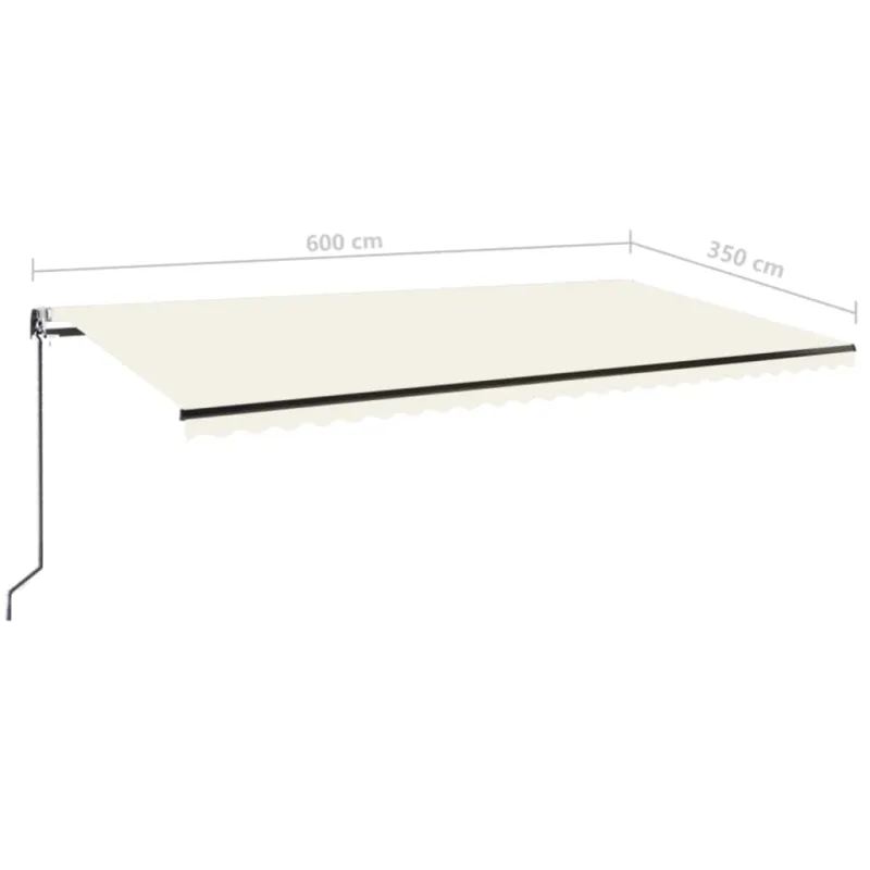 Automatinė ištraukiama markizė, kreminės spalvos, 600x350cm
