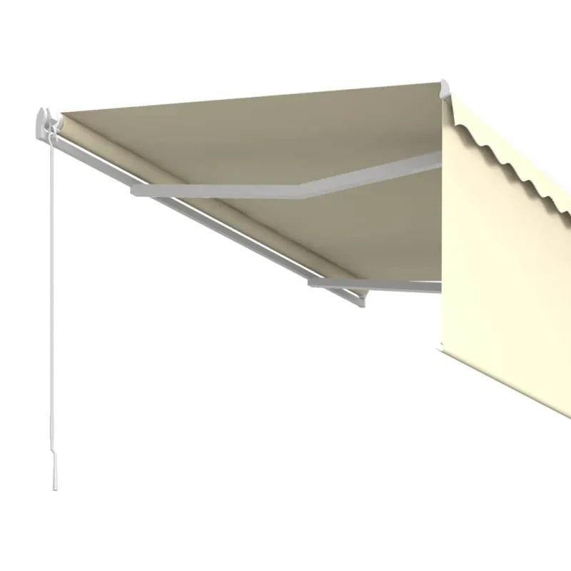Rankiniu būdu ištraukiama markizė, kreminė ir balta, 3x2,5m