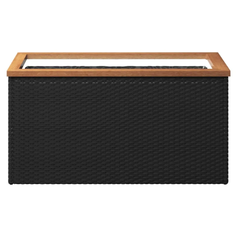 Lovelis, juodos spalvos, 80x40x40cm, poliratanas