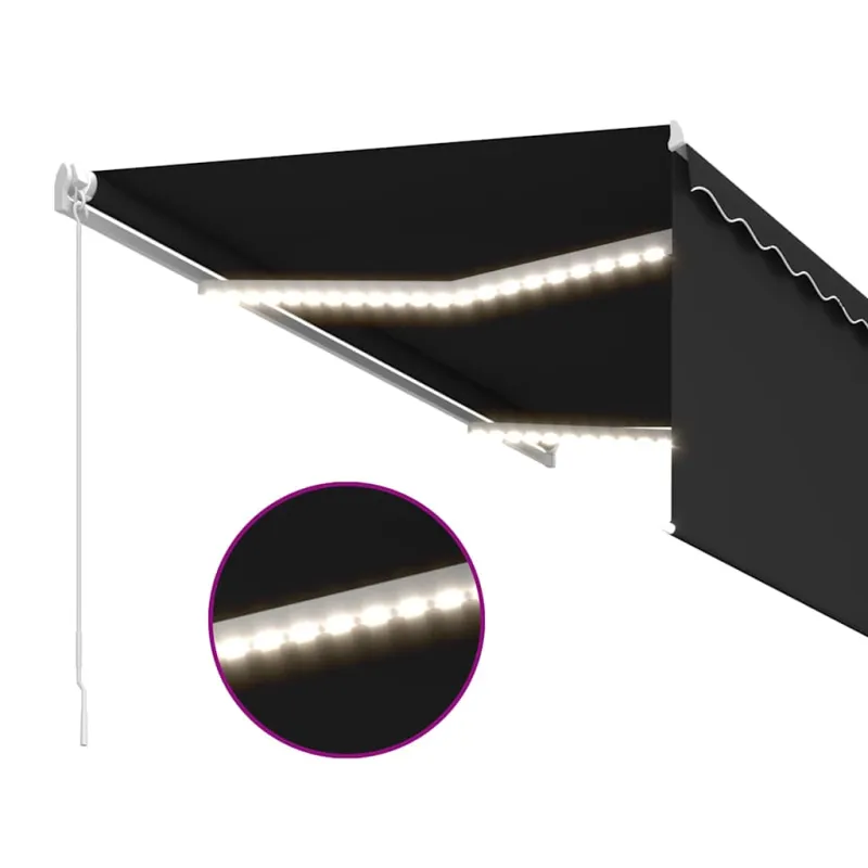 Rankiniu būdu ištraukiama markizė, antracito, 3,5x2,5m