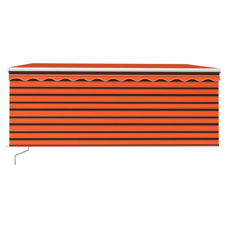 Rankiniu būdu ištraukiama markizė, oranžinė ir ruda, 3,5x2,5m