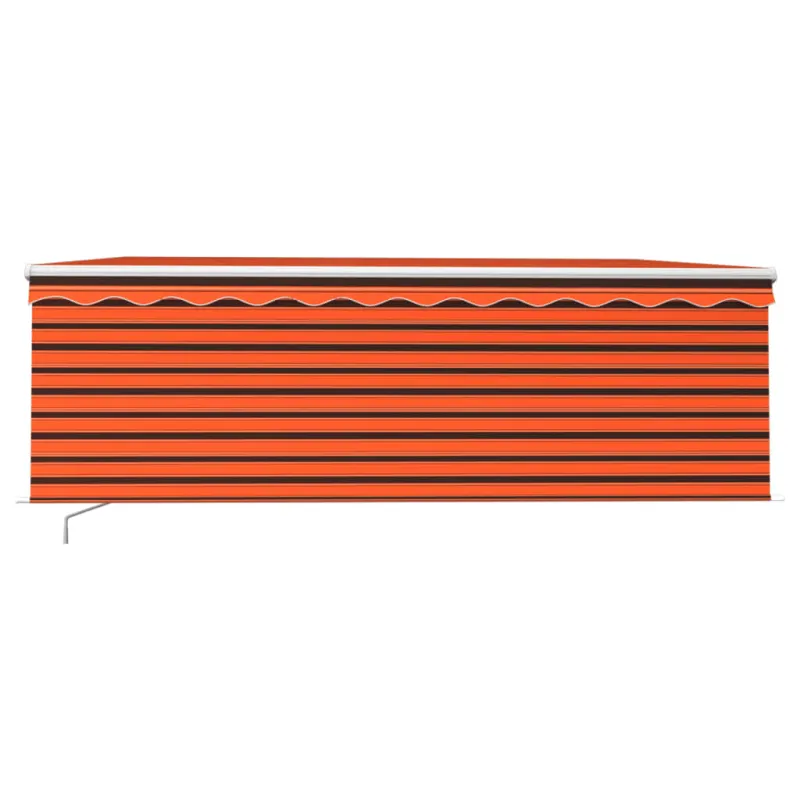 Rankiniu būdu ištraukiama markizė, oranžinė ir ruda, 4x3m