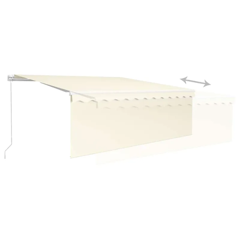 Rankiniu būdu ištraukiama markizė, kreminė, 4x3m