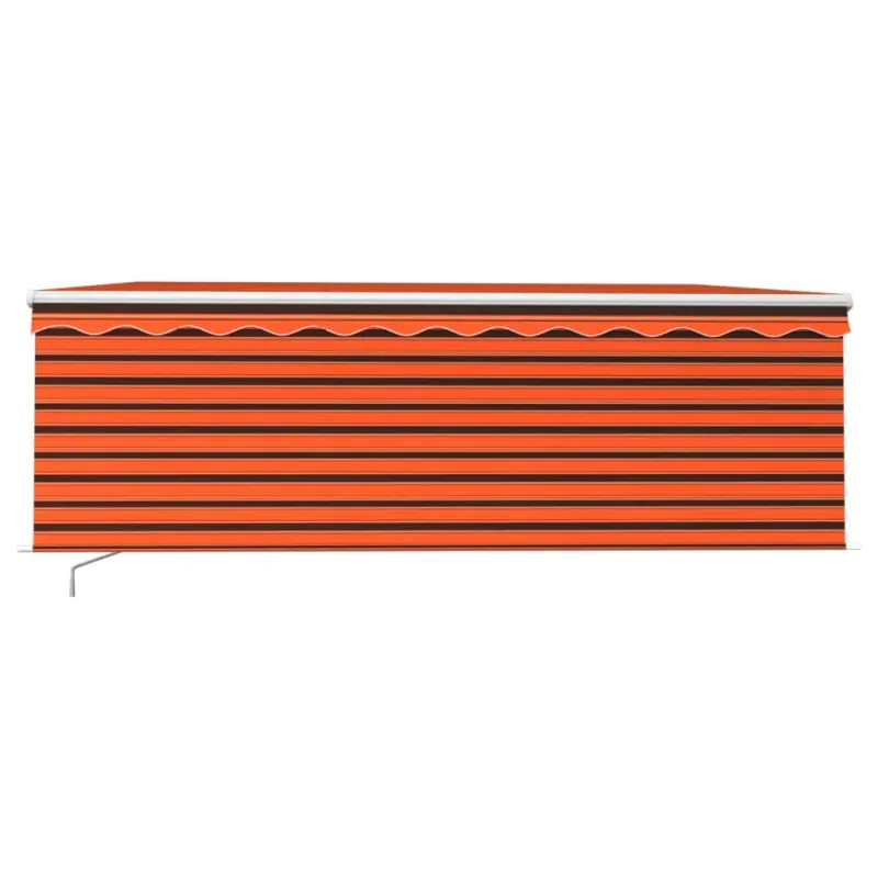 Rankiniu būdu ištraukiama markizė, oranžinė ir ruda, 4x3m