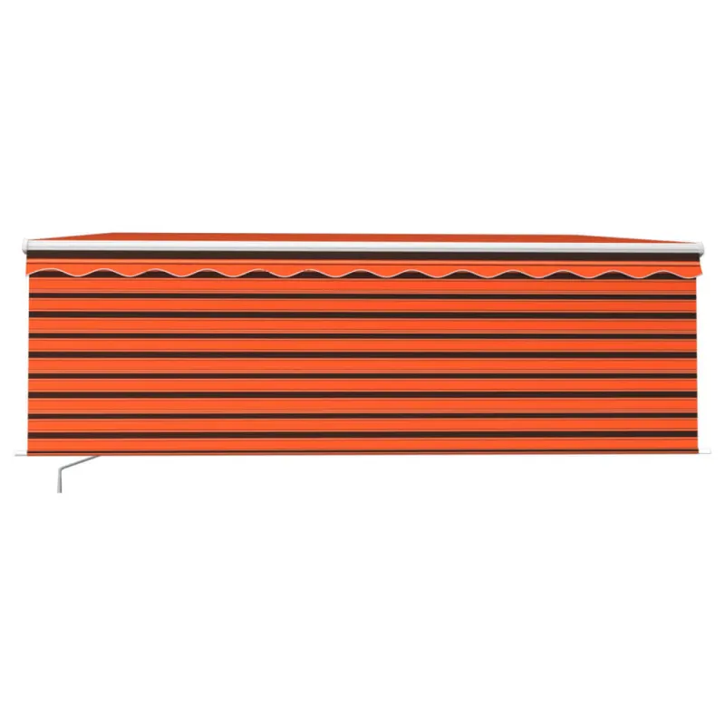 Rankiniu būdu ištraukiama markizė, oranžinė ir ruda, 4,5x3m