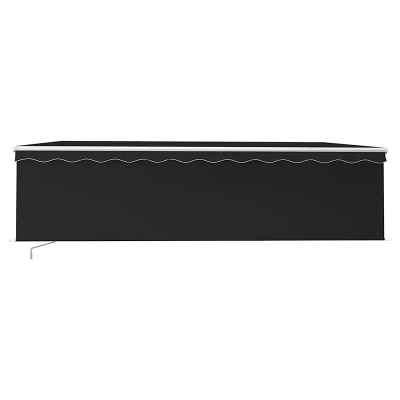 Rankiniu būdu ištraukiama markizė su uždanga, antracito, 5x3m