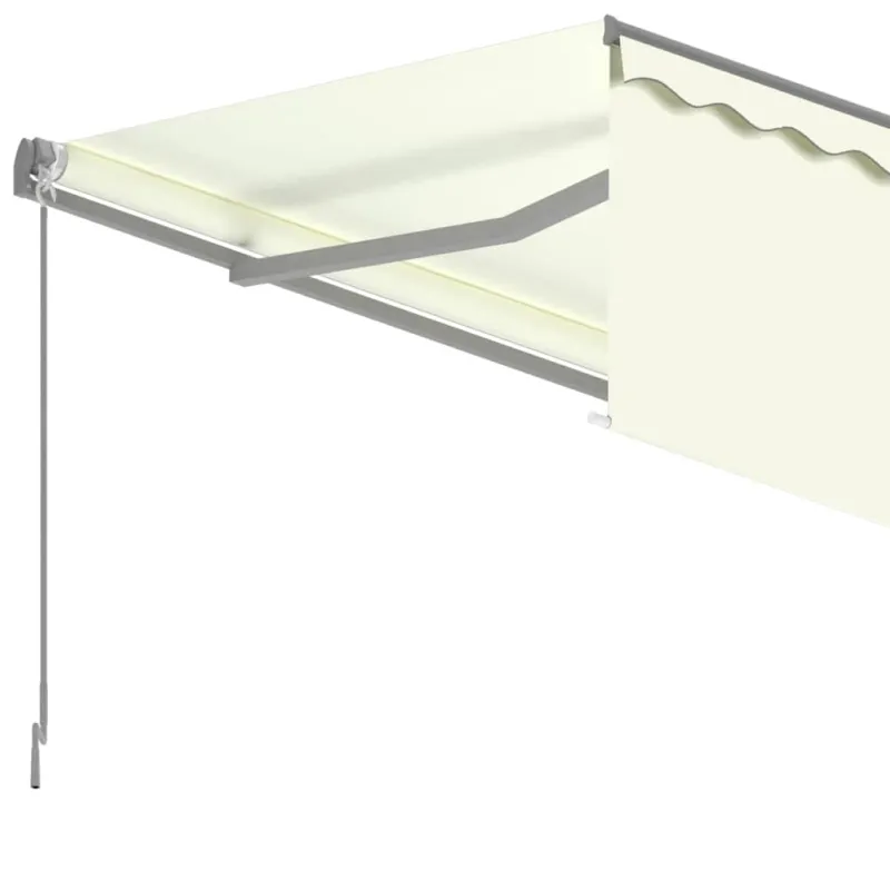 Rankiniu būdu ištraukiama markizė su uždanga, kreminė, 3x2,5m