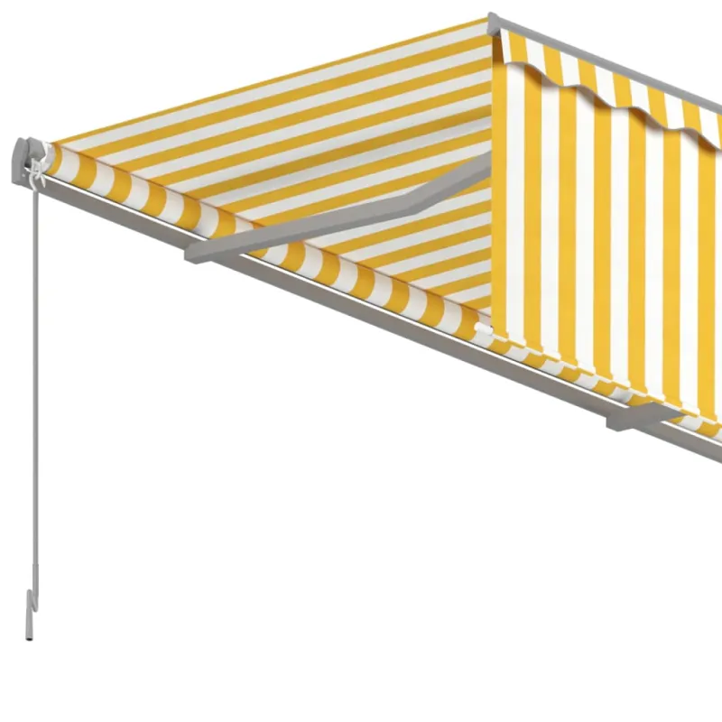 Rankiniu būdu ištraukiama markizė, geltona ir balta, 3x2,5m