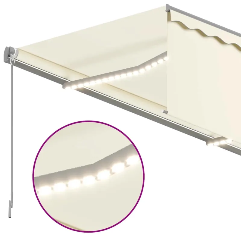 Rankiniu būdu ištraukiama markizė, kreminė, 3x2,5m