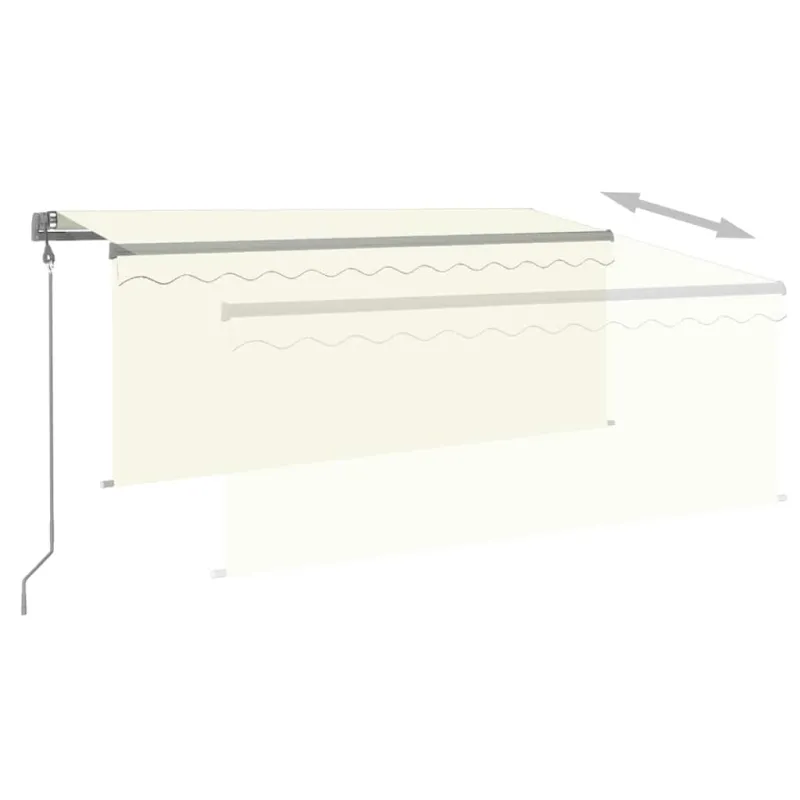 Automatiniu būdu ištraukiama markizė, kreminė, 3x2,5m