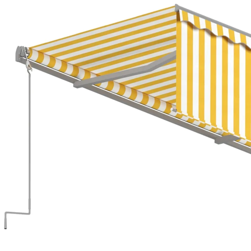 Automatiniu būdu ištraukiama markizė, geltona ir balta, 3x2,5m