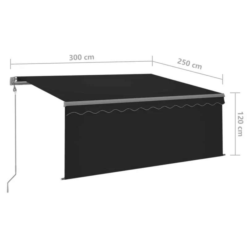 Automatiniu būdu ištraukiama markizė, antracito, 3x2,5m