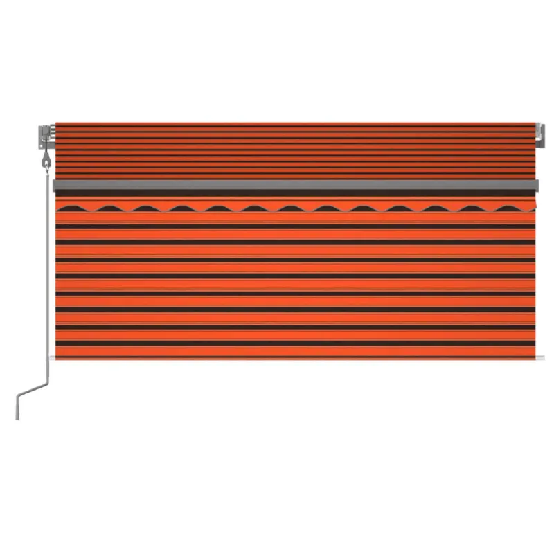 Automatiniu būdu ištraukiama markizė, oranžinė ir balta, 3x2,5m