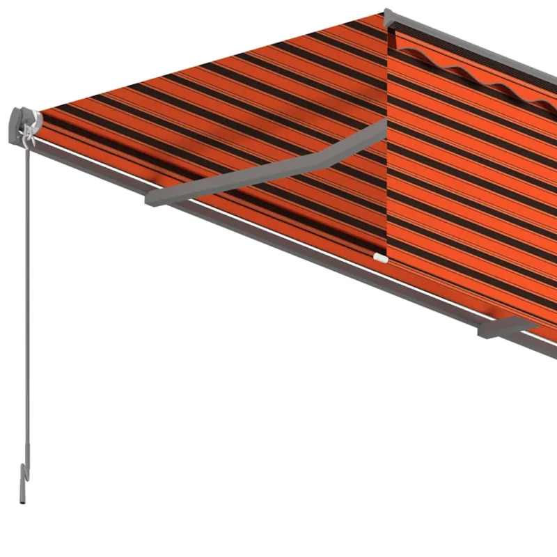 Rankiniu būdu ištraukiama markizė, oranžinė ir ruda, 3,5x2,5m